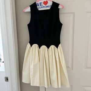 Elegant Black and Cream Dress